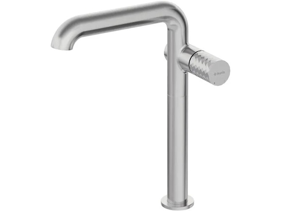 Едноръкохватков смесител за мивка Silia Hexa Brushed Steel