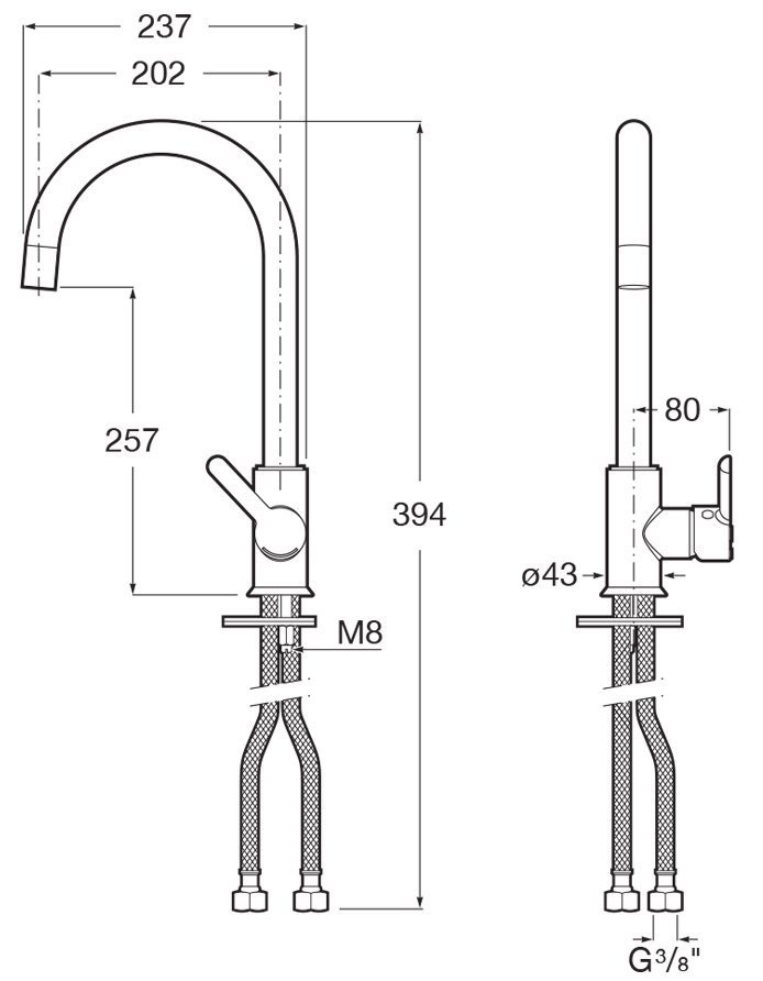 Хромирана батерия за кухня Mencia Chrome ColdStart (1)