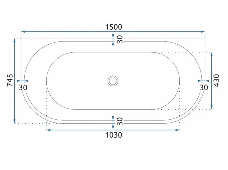 Бяла акрилна вана Olimpia 150см (1)