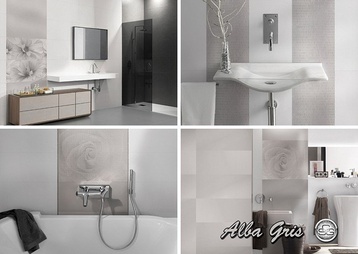 Плочки за баня серия Alba Gris